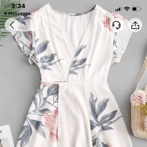 White floral dress